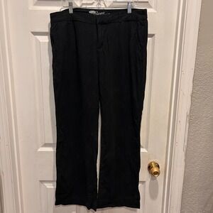 Old Navy The Sweetheart Black Wide Leg Linen Blend Pants Womens Size 14 Vacation